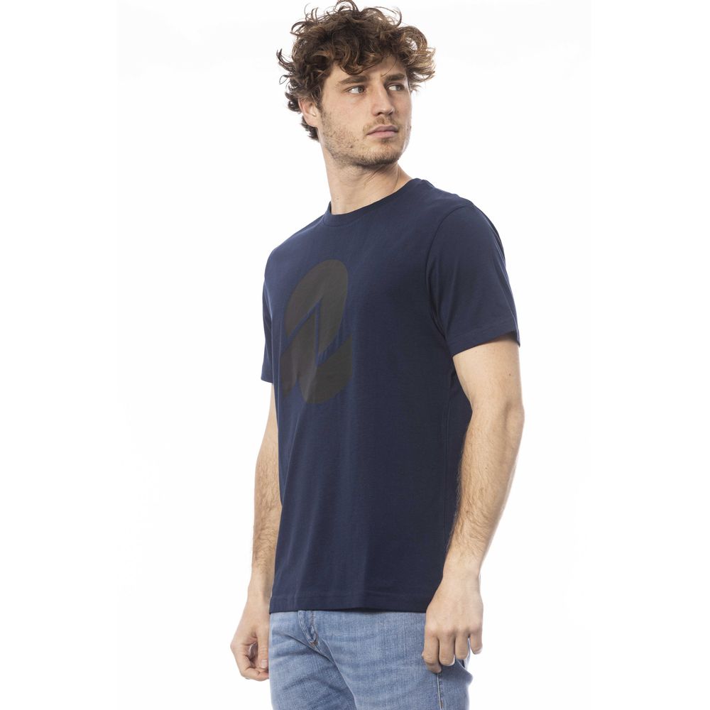 Blue Cotton Men T-Shirt - ventzia