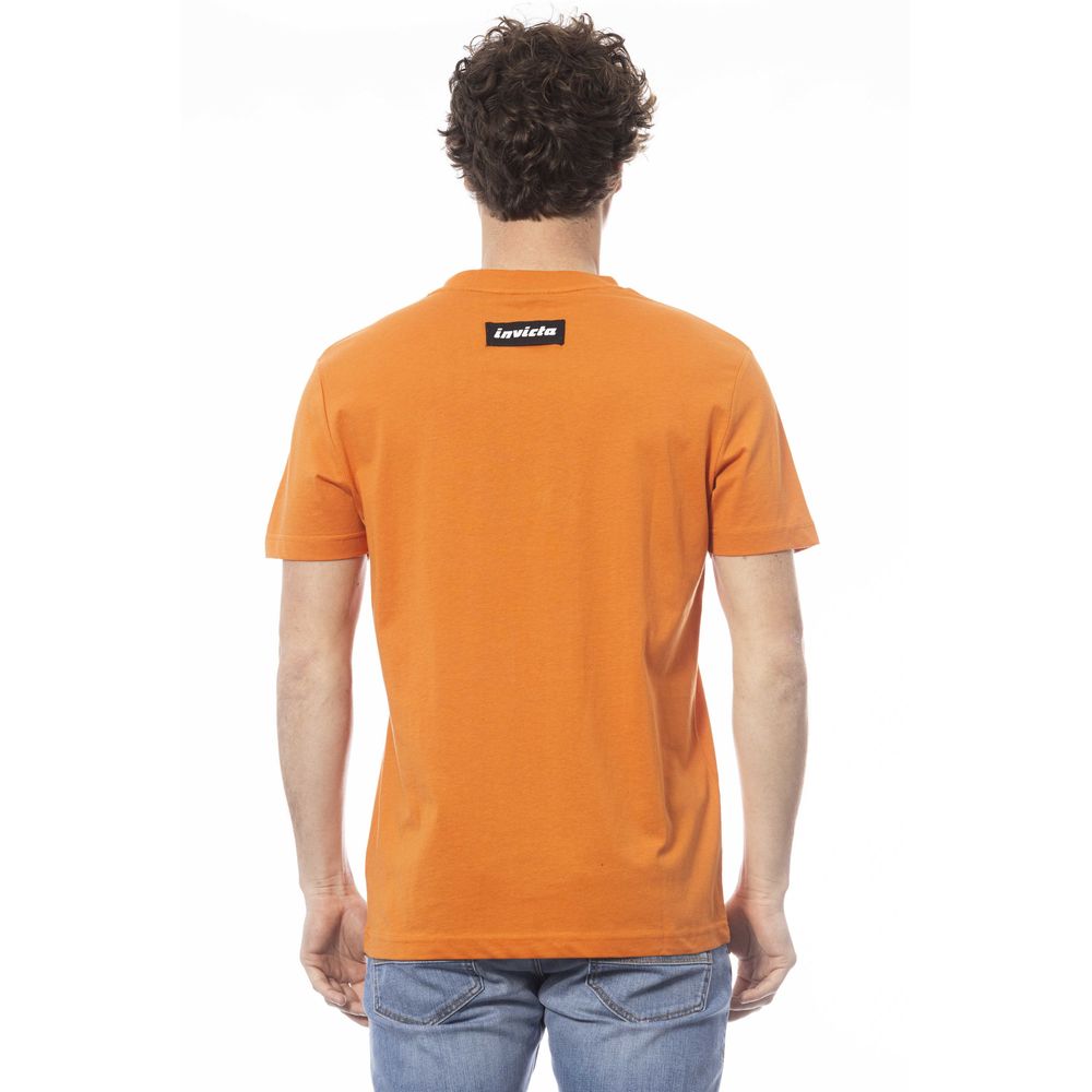 Orange Cotton Men T-Shirt - ventzia