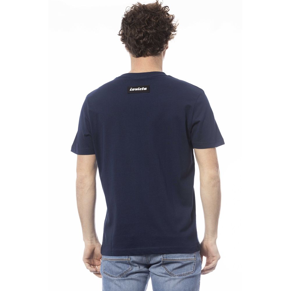 Blue Cotton Men T-Shirt - ventzia