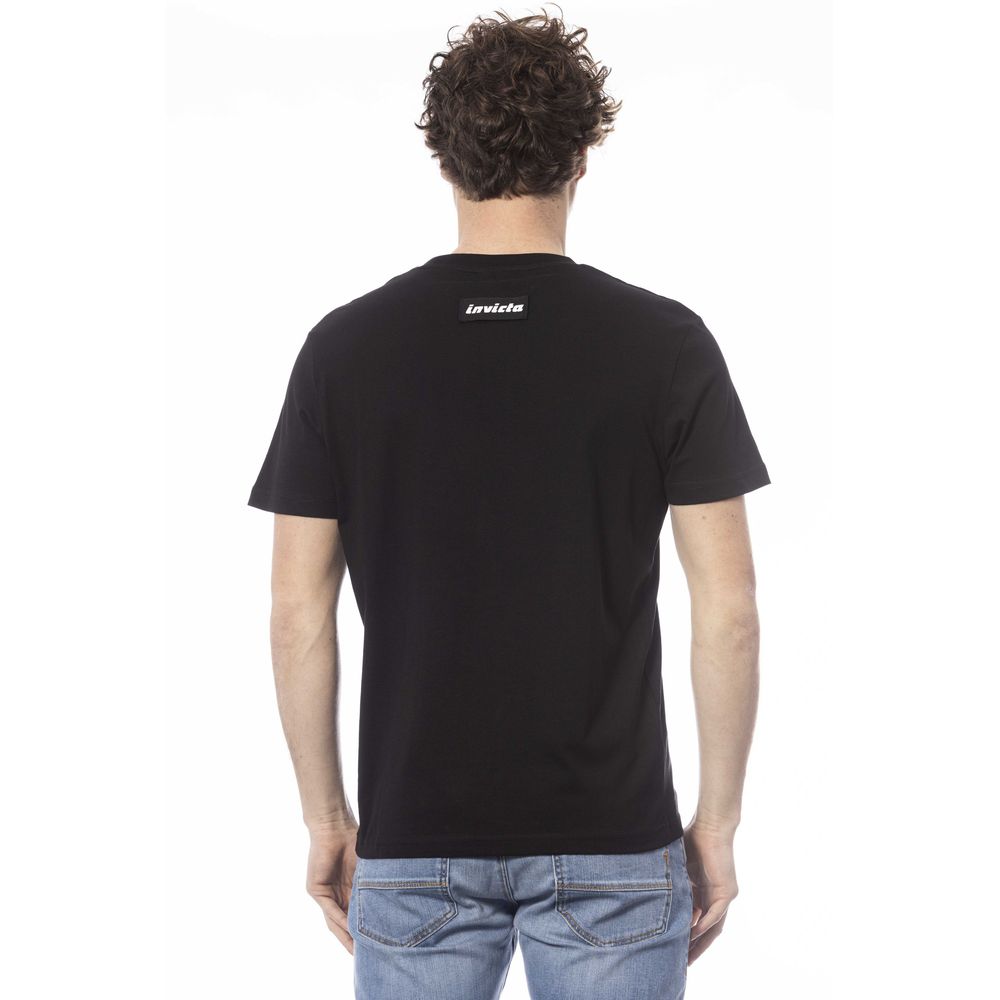 Black Cotton Men T-Shirt - ventzia