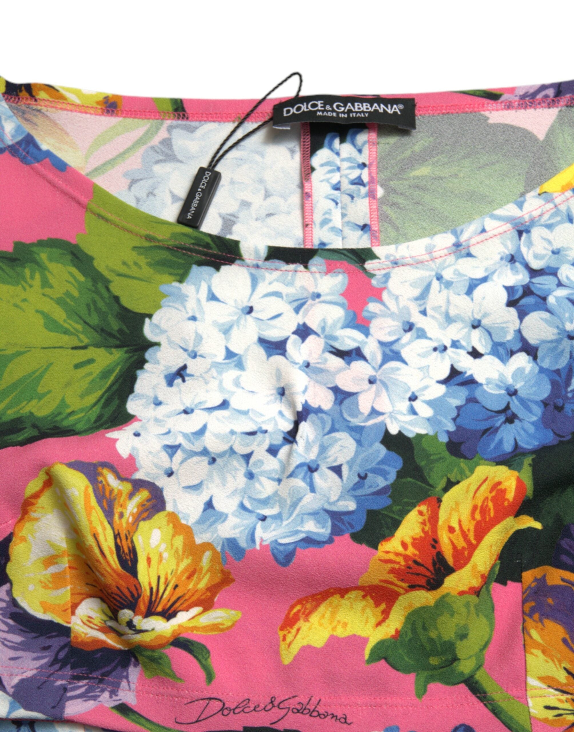 Multicolor Floral Long Sleeves Cropped Top - ventzia