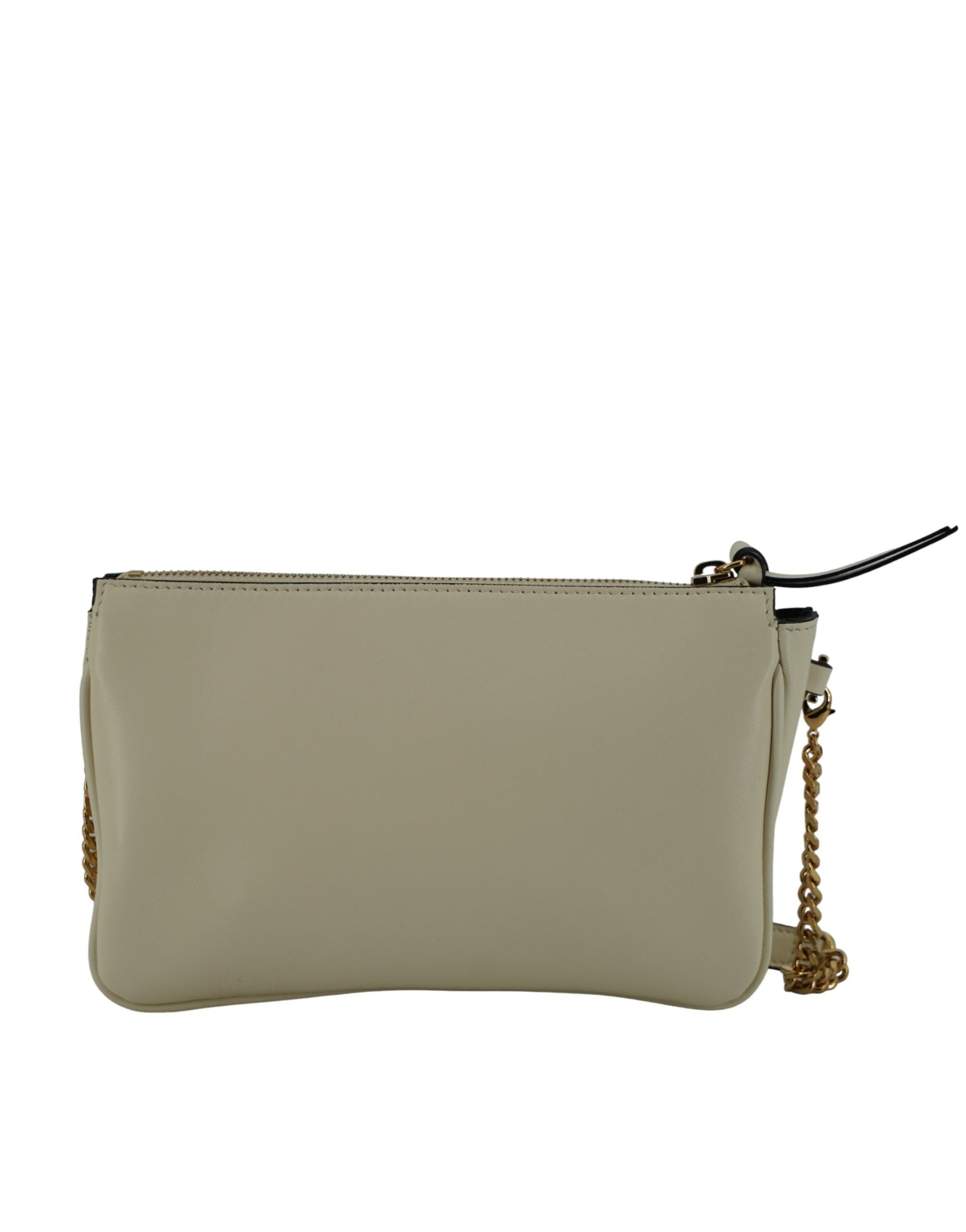 Elegant White Lamb Leather Crossbody Pouch - ventzia