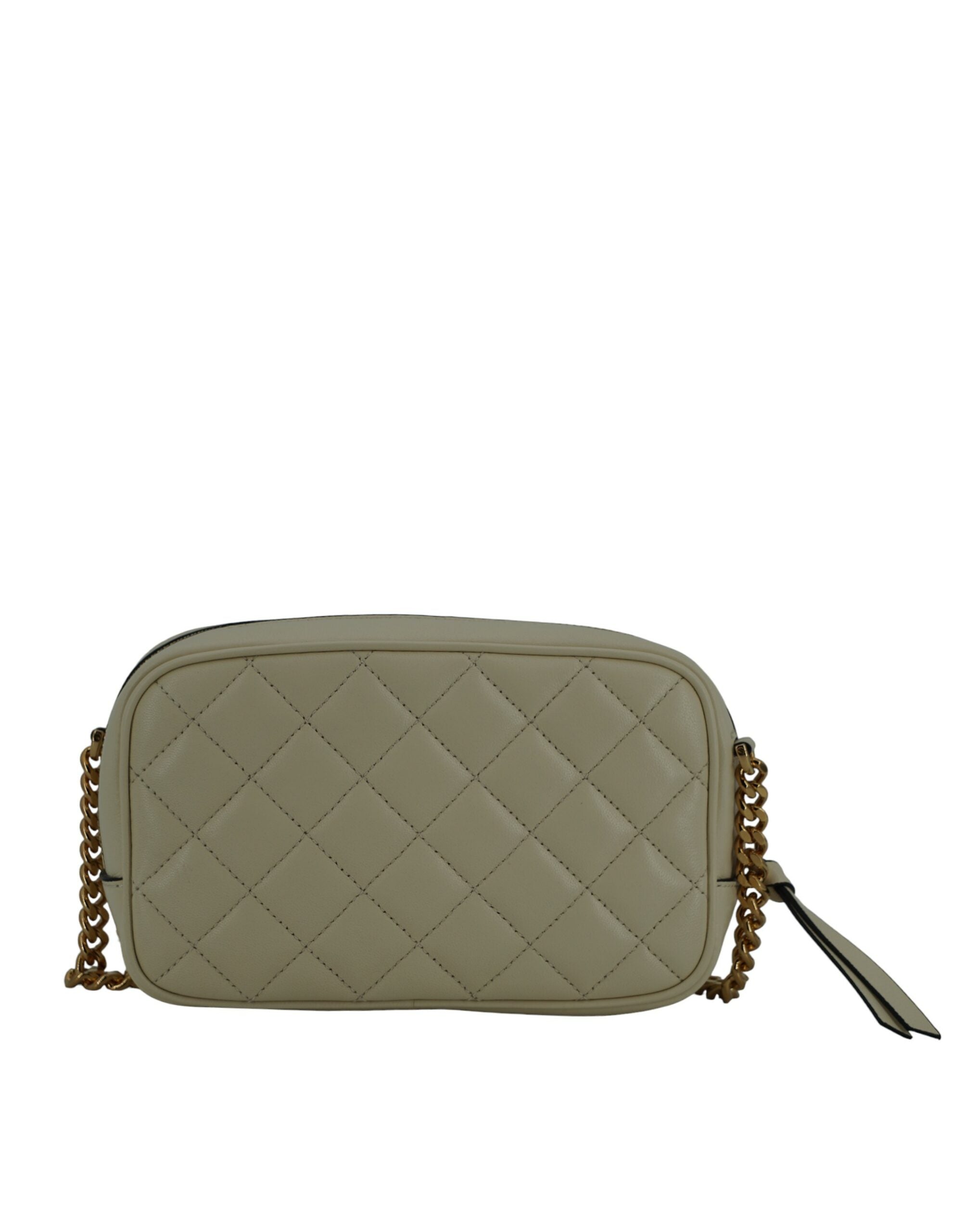 Elegant White Lamb Leather Camera Bag - ventzia