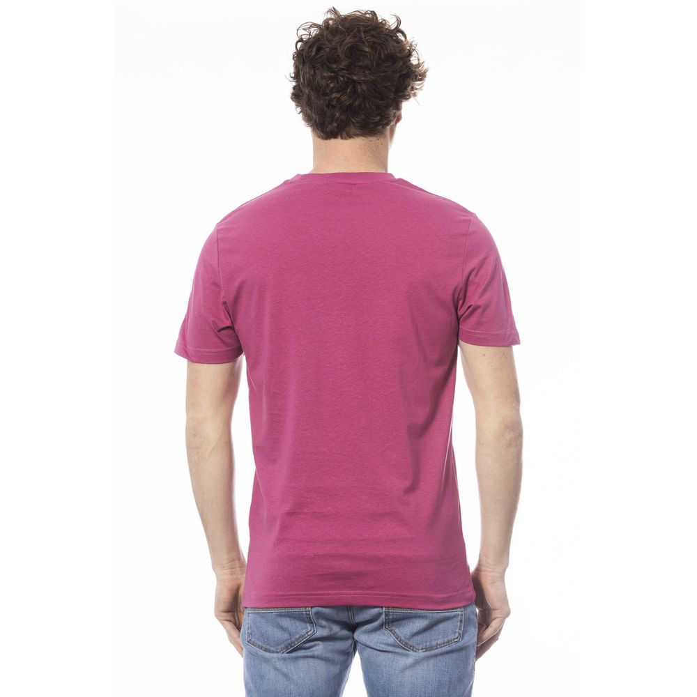 Purple Cotton Men T-Shirt - ventzia