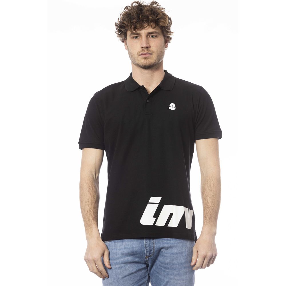 Black Cotton Men Polo Shirt - ventzia