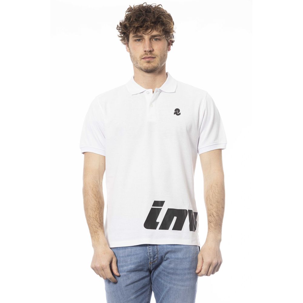 White Cotton Men Polo Shirt - ventzia