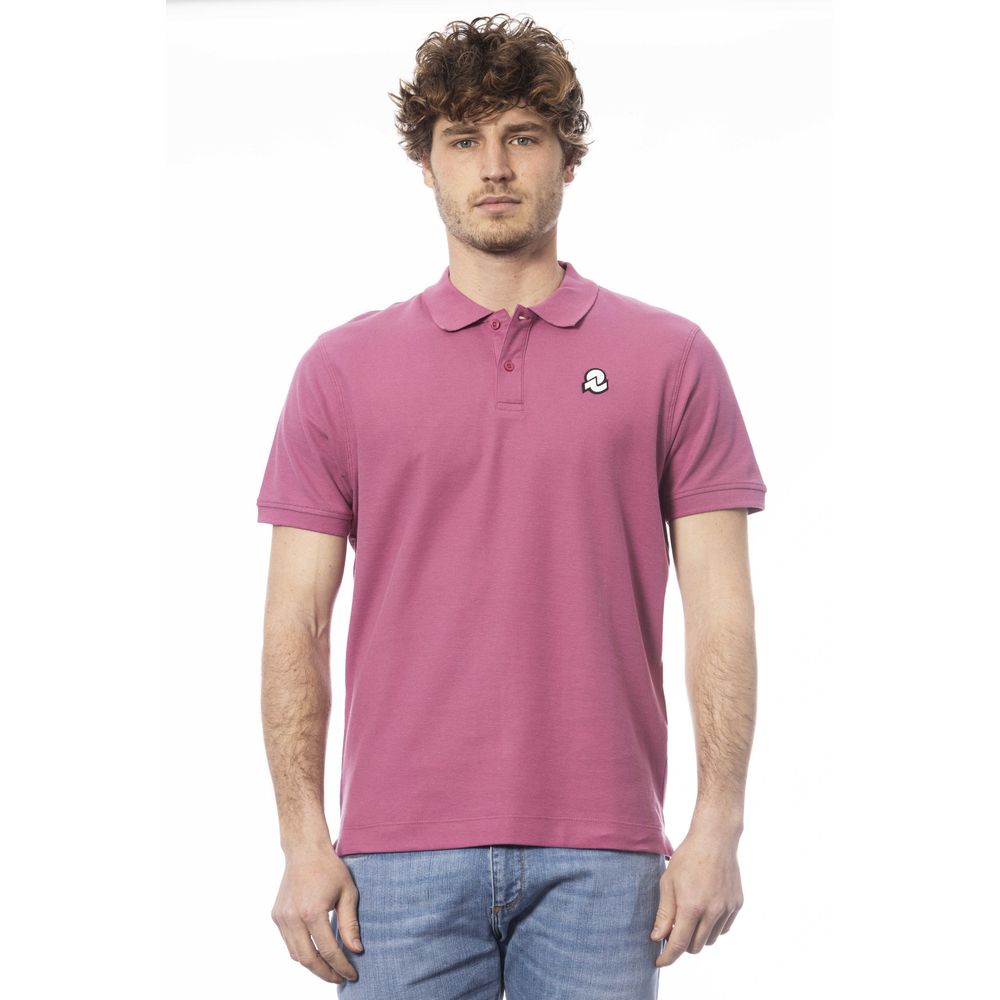 Purple Cotton Men Polo Shirt - ventzia