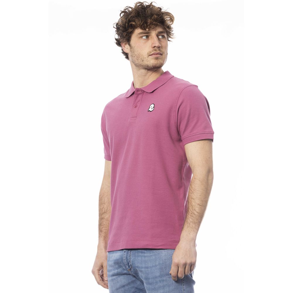 Purple Cotton Men Polo Shirt - ventzia
