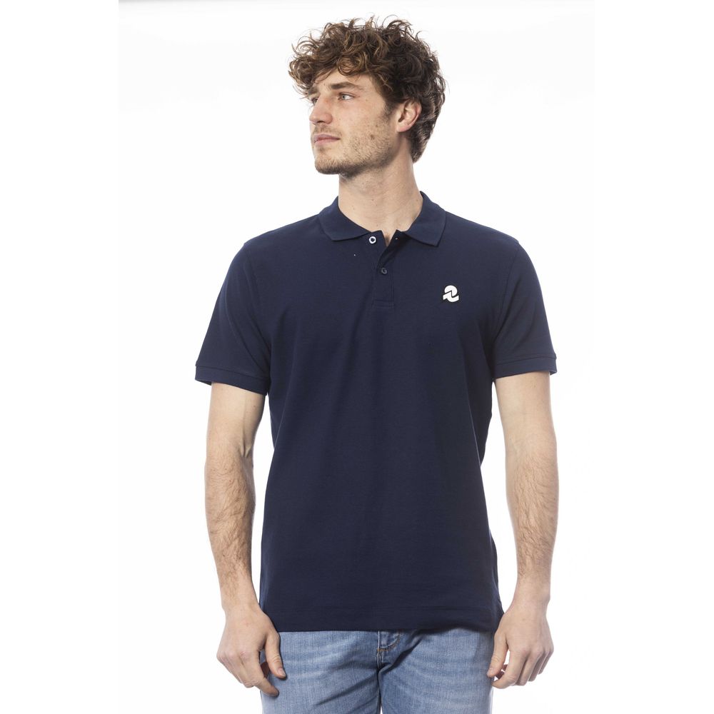 Blue Cotton Men's Polo Shirt - ventzia