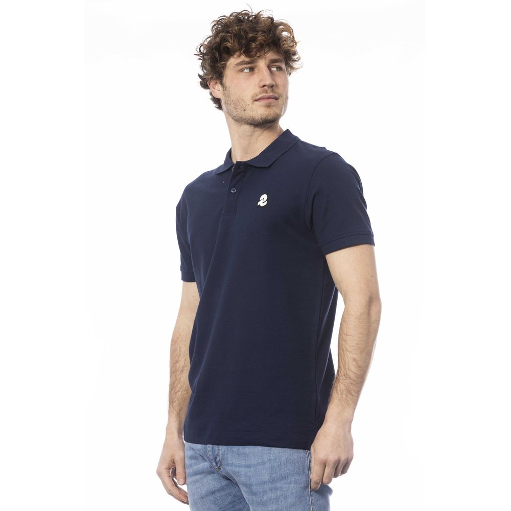 Blue Cotton Men's Polo Shirt - ventzia