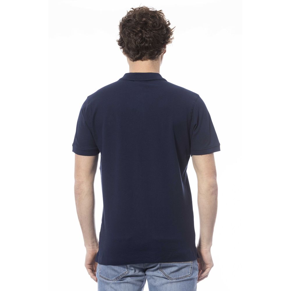 Blue Cotton Men's Polo Shirt - ventzia