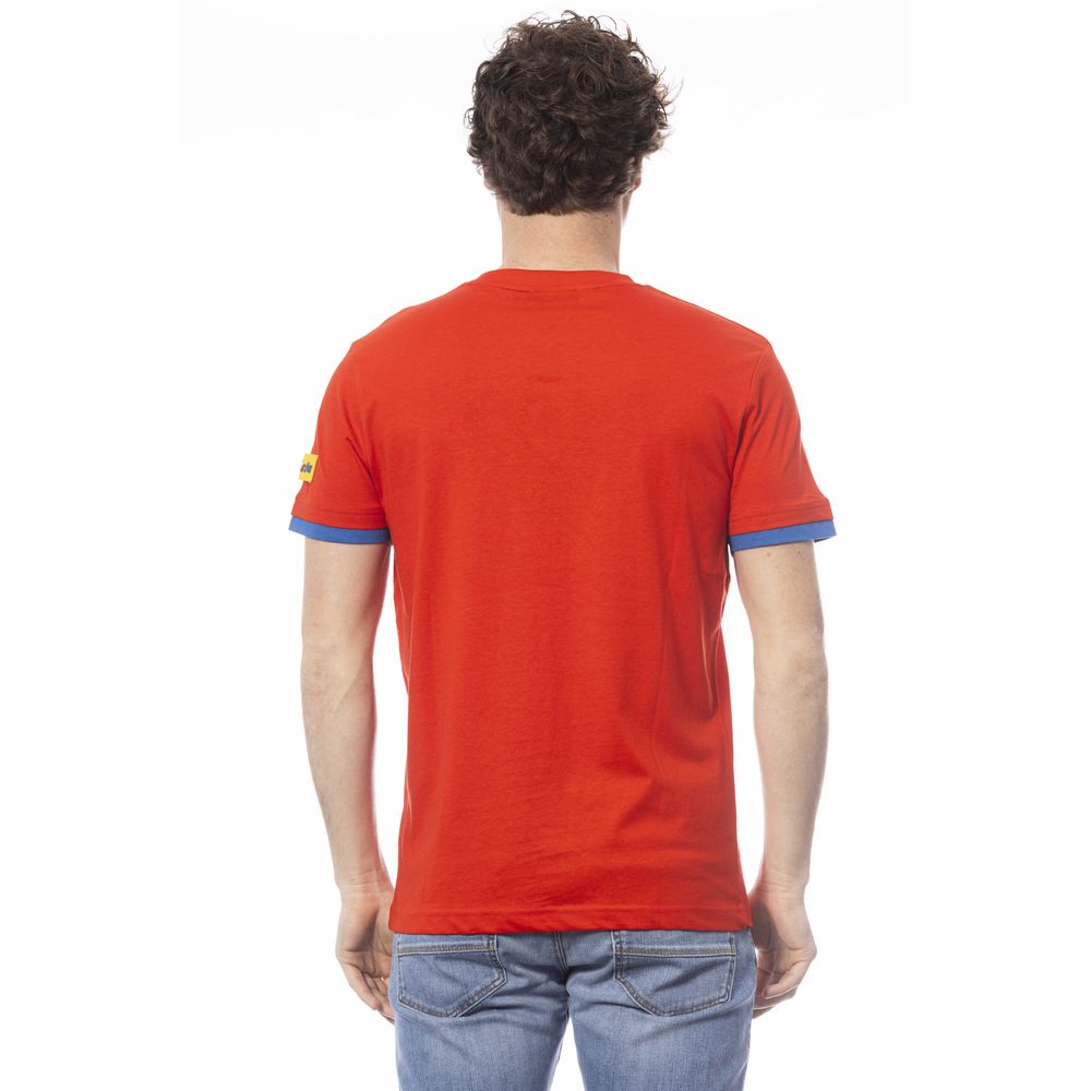 Red Cotton Men T-Shirt - ventzia