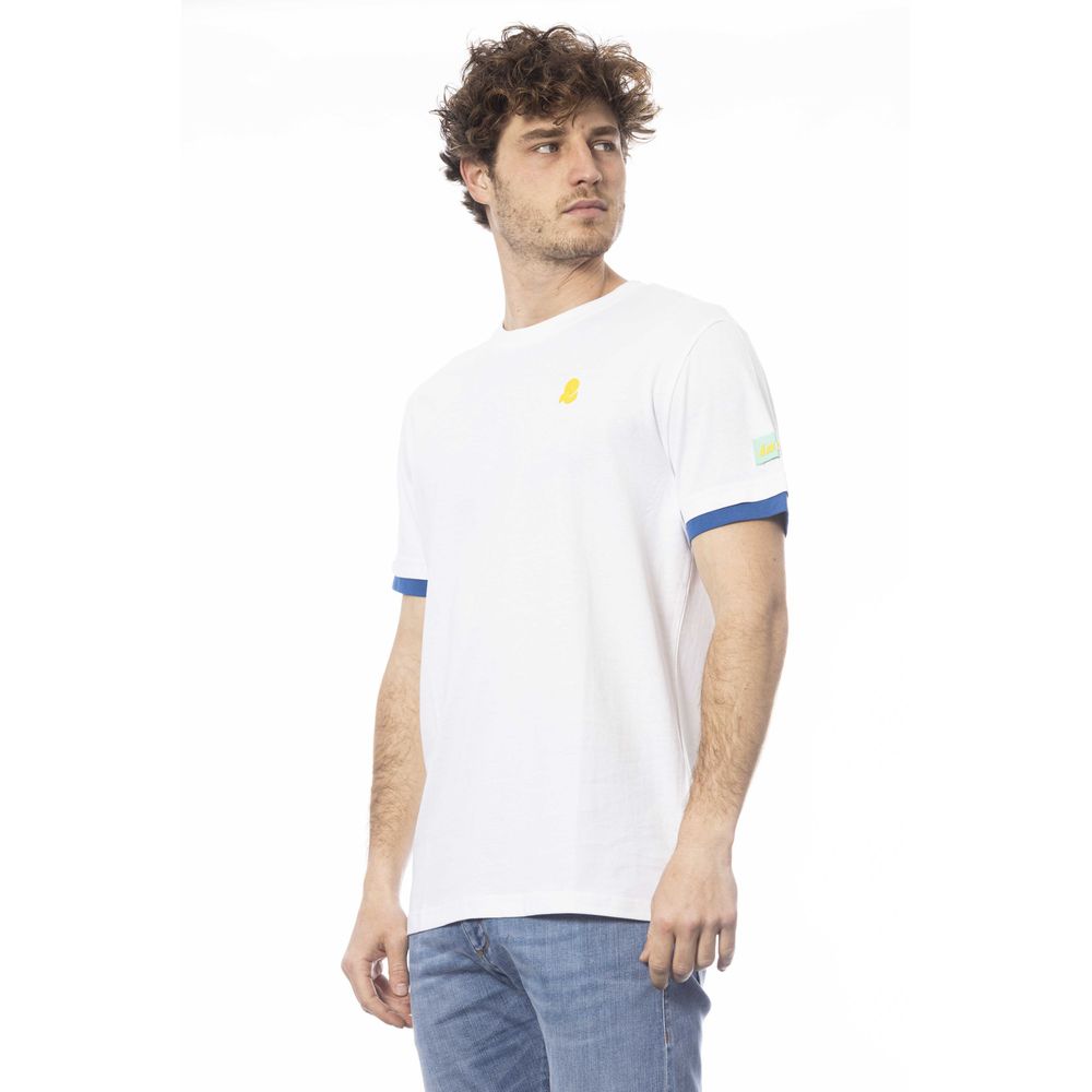 White Cotton Men T-Shirt - ventzia