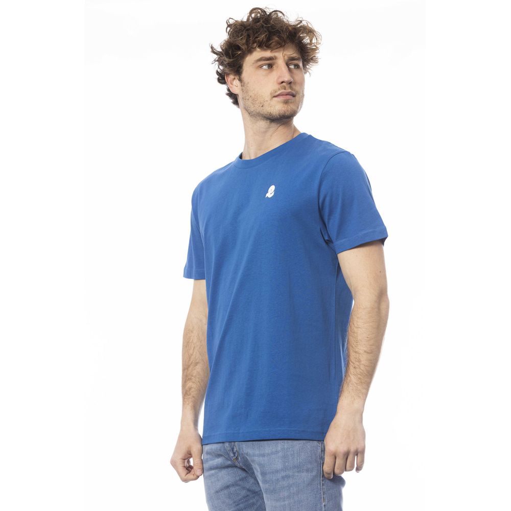 Blue Cotton Men T-Shirt - ventzia