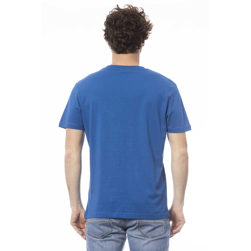 Blue Cotton Men T-Shirt - ventzia