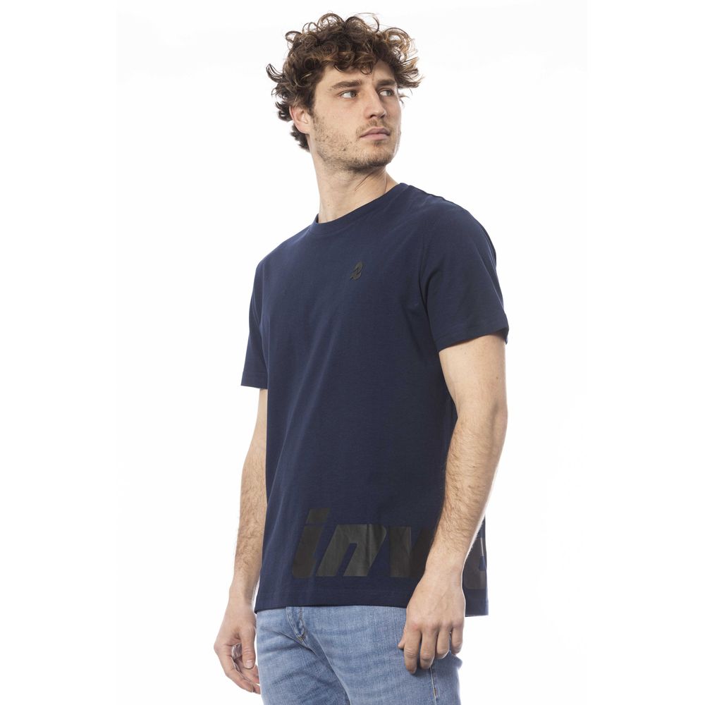 Blue Cotton Men T-Shirt - ventzia