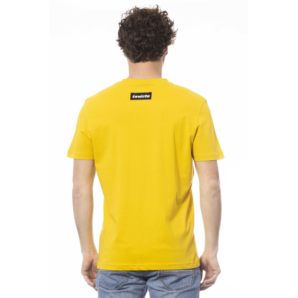 Yellow Cotton Men T-Shirt - ventzia