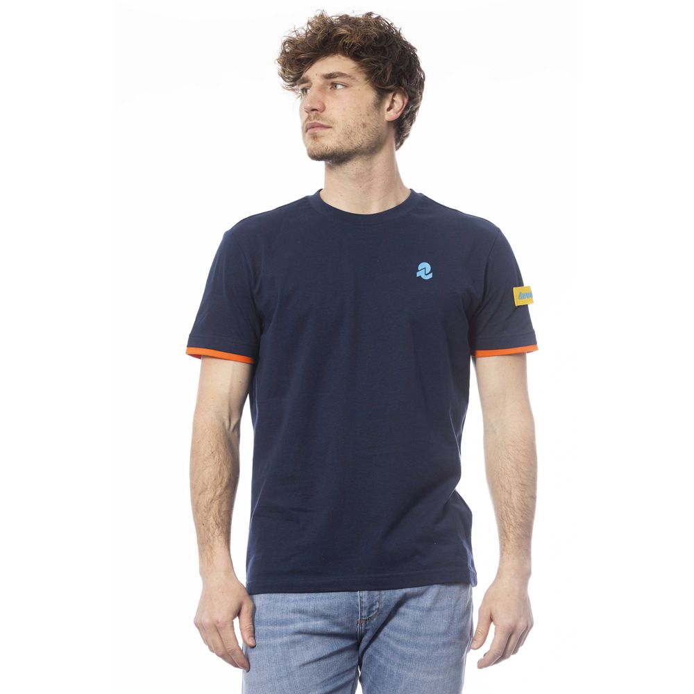 Blue Cotton Men T-Shirt - ventzia