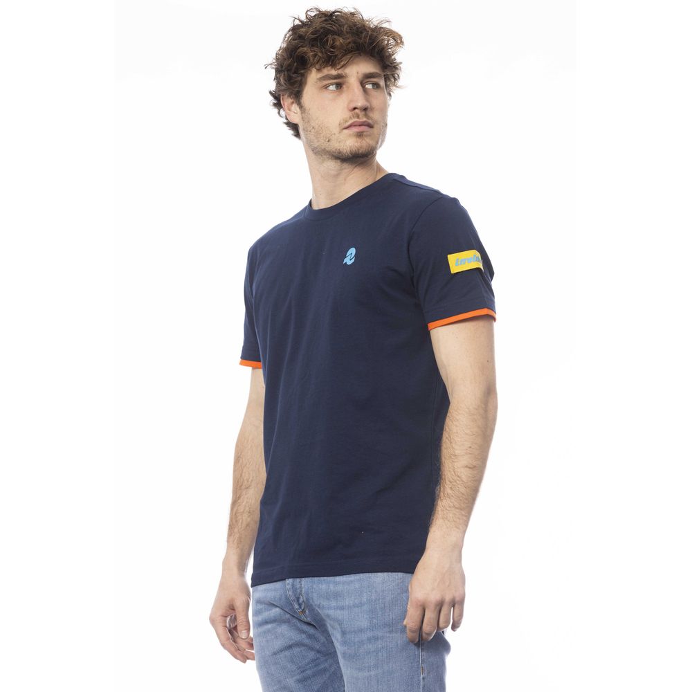 Blue Cotton Men T-Shirt - ventzia