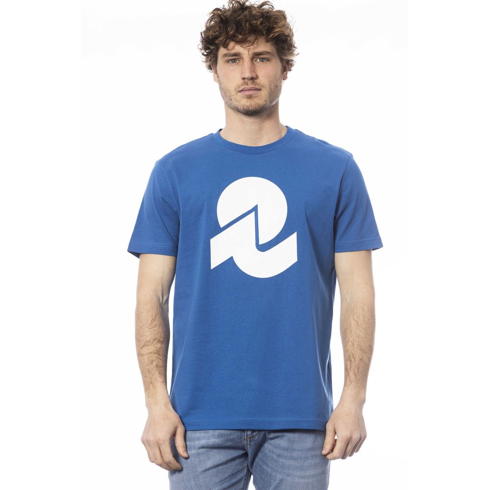 Blue Cotton Men T-Shirt - ventzia