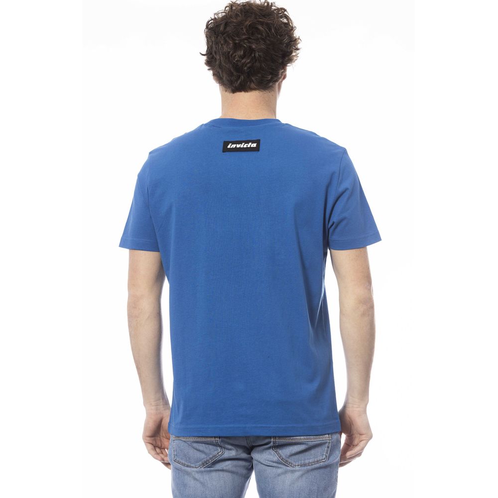 Blue Cotton Men T-Shirt - ventzia