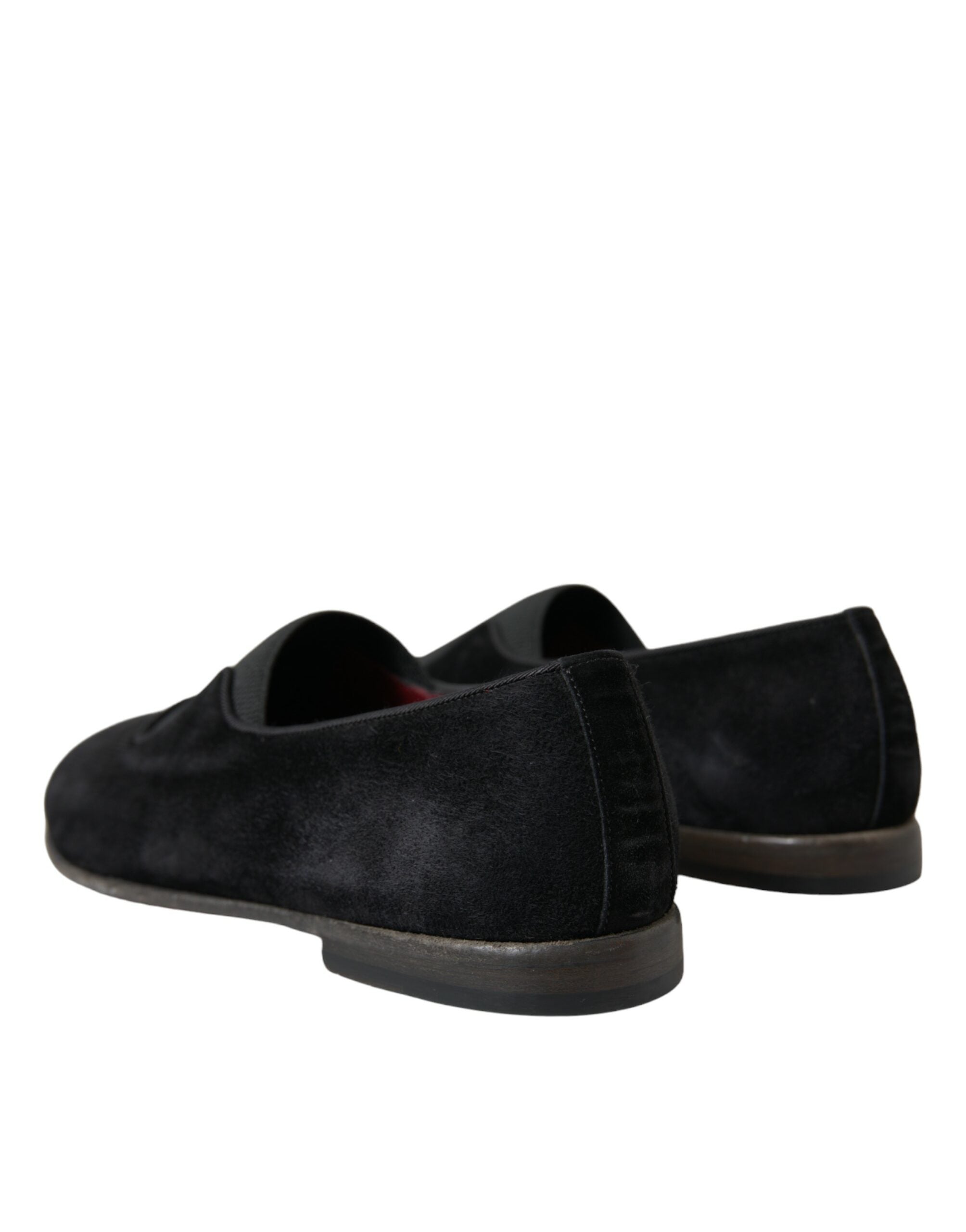 Black RUNWAY Velour AMALFI Loafers Shoes - ventzia