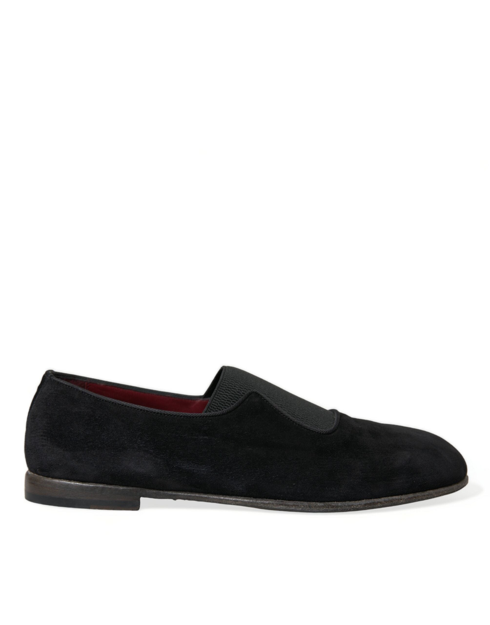 Black RUNWAY Velour AMALFI Loafers Shoes - ventzia