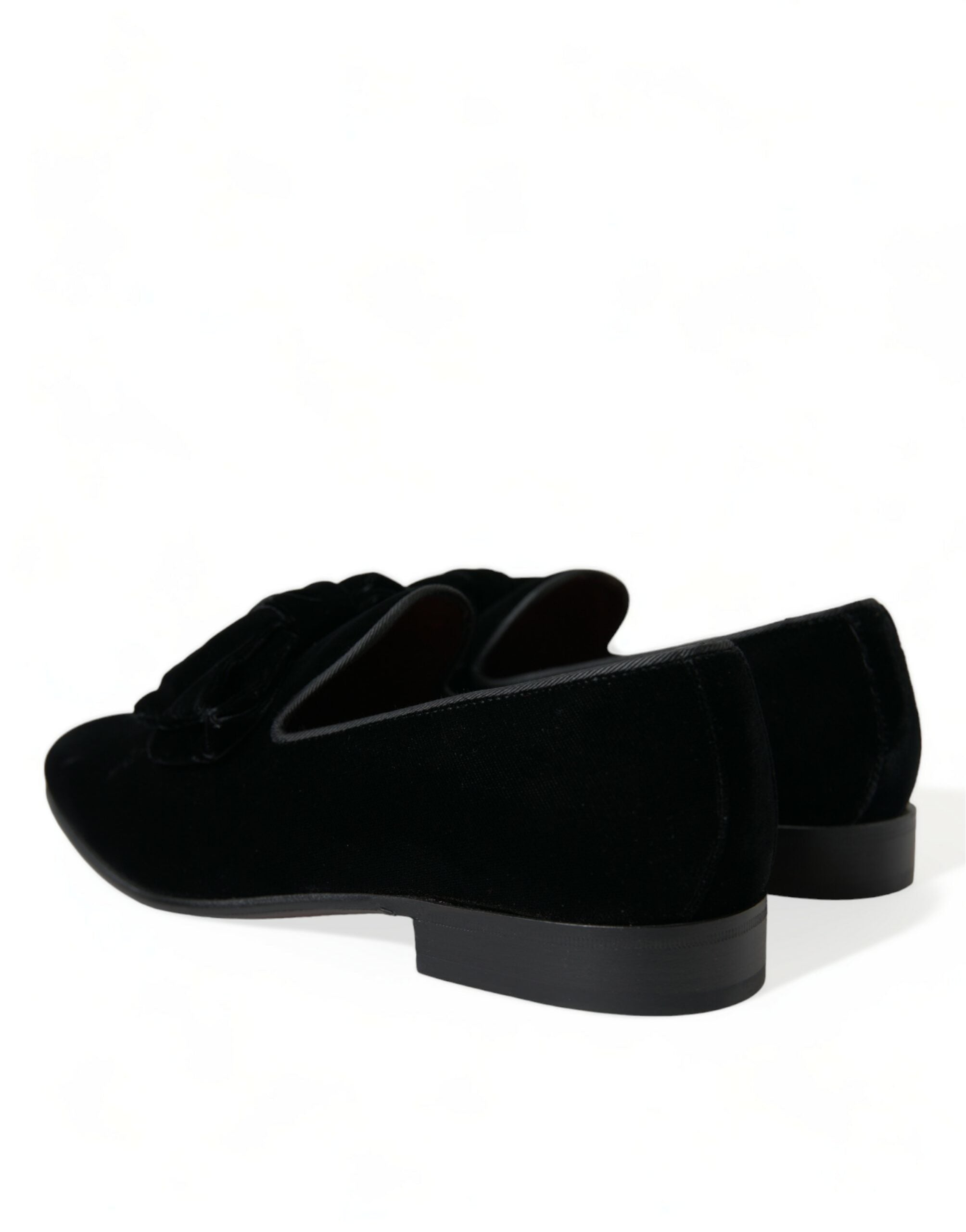 Black Velvet Loafers Formal Dress Shoes - ventzia