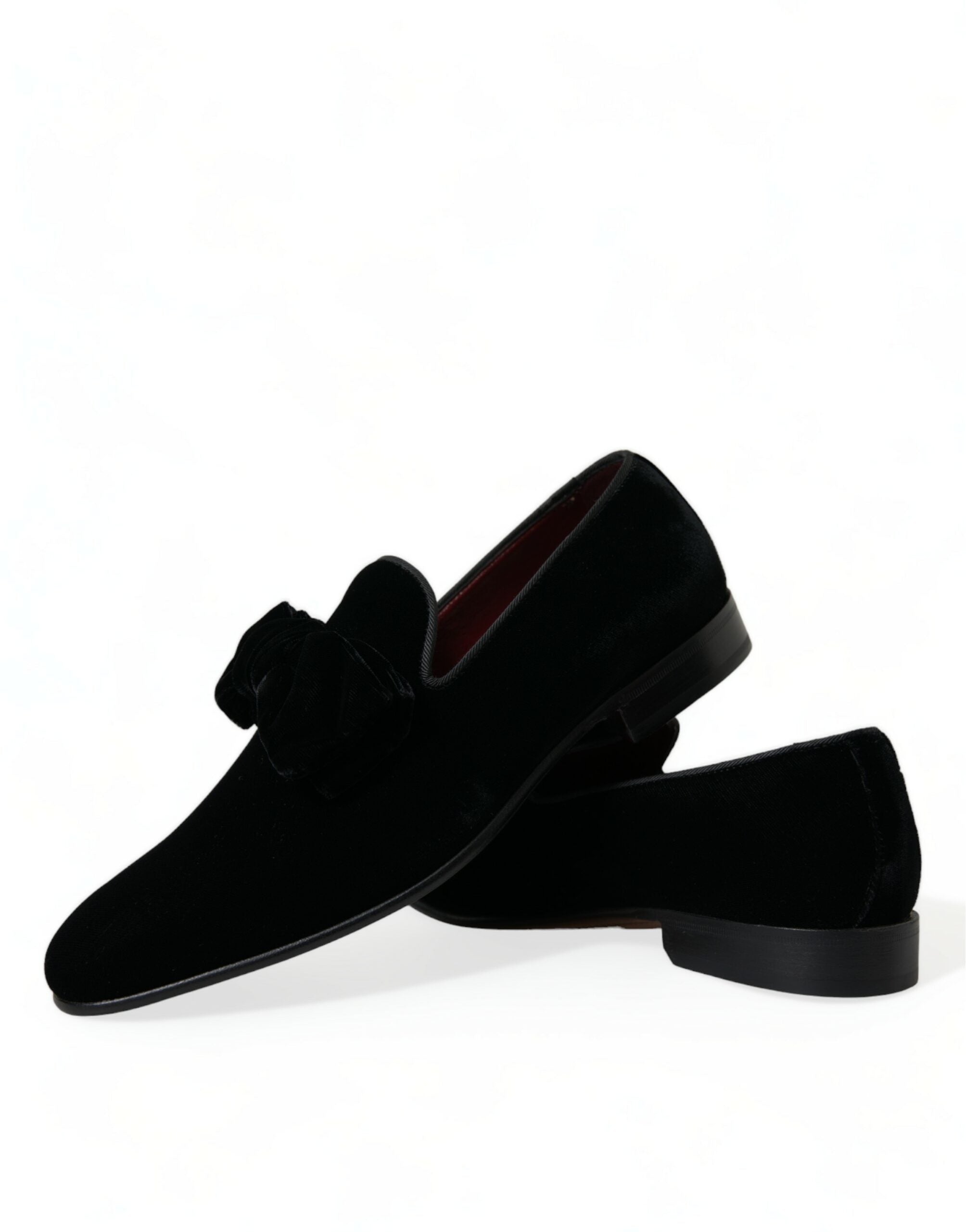 Black Velvet Loafers Formal Dress Shoes - ventzia