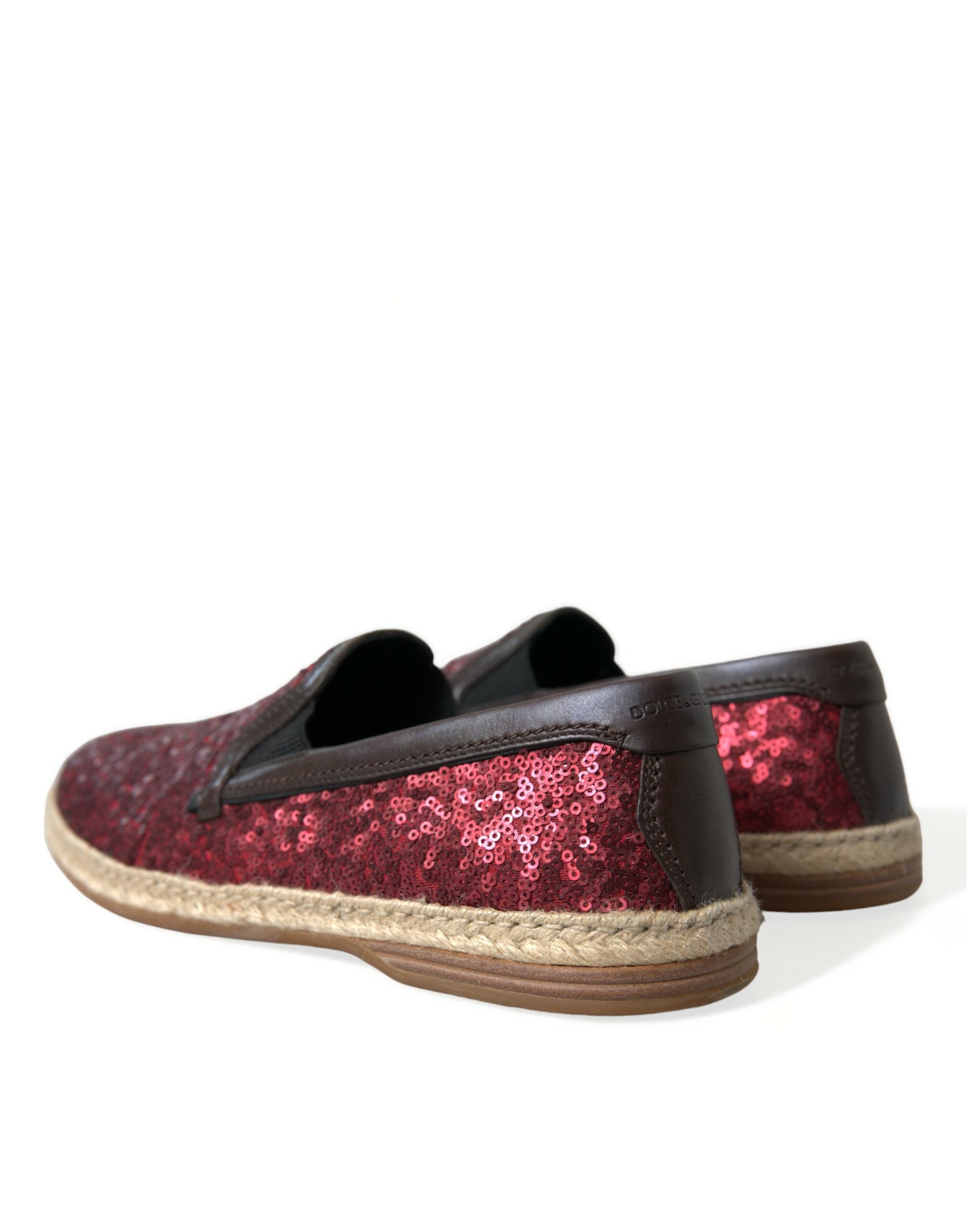 Red Sequined Loafers Slippers Men Shoes - ventzia