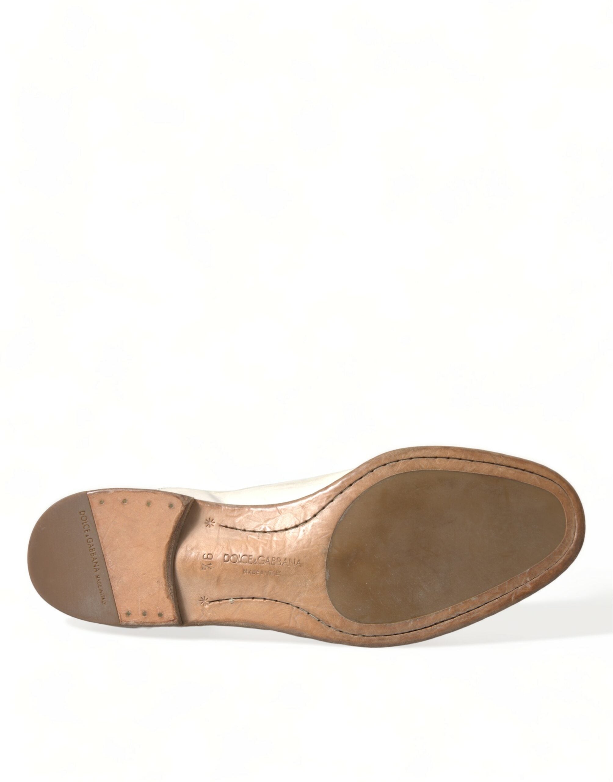 White Distressed Leather Derby Dress Shoes - ventzia