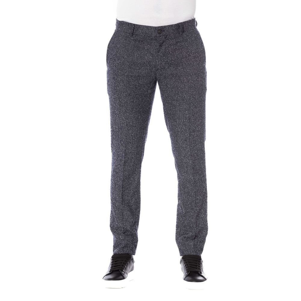 Black Cotton Men Trousers - ventzia