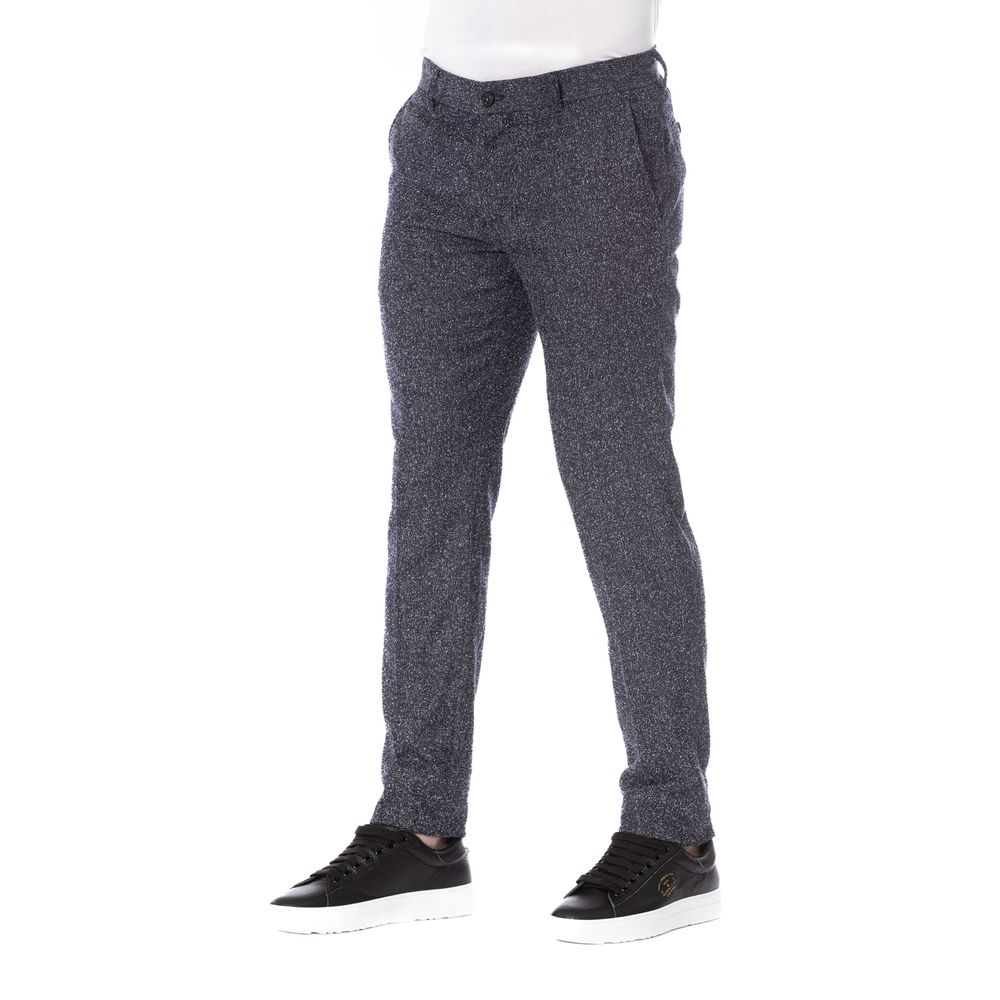 Black Cotton Men Trousers - ventzia