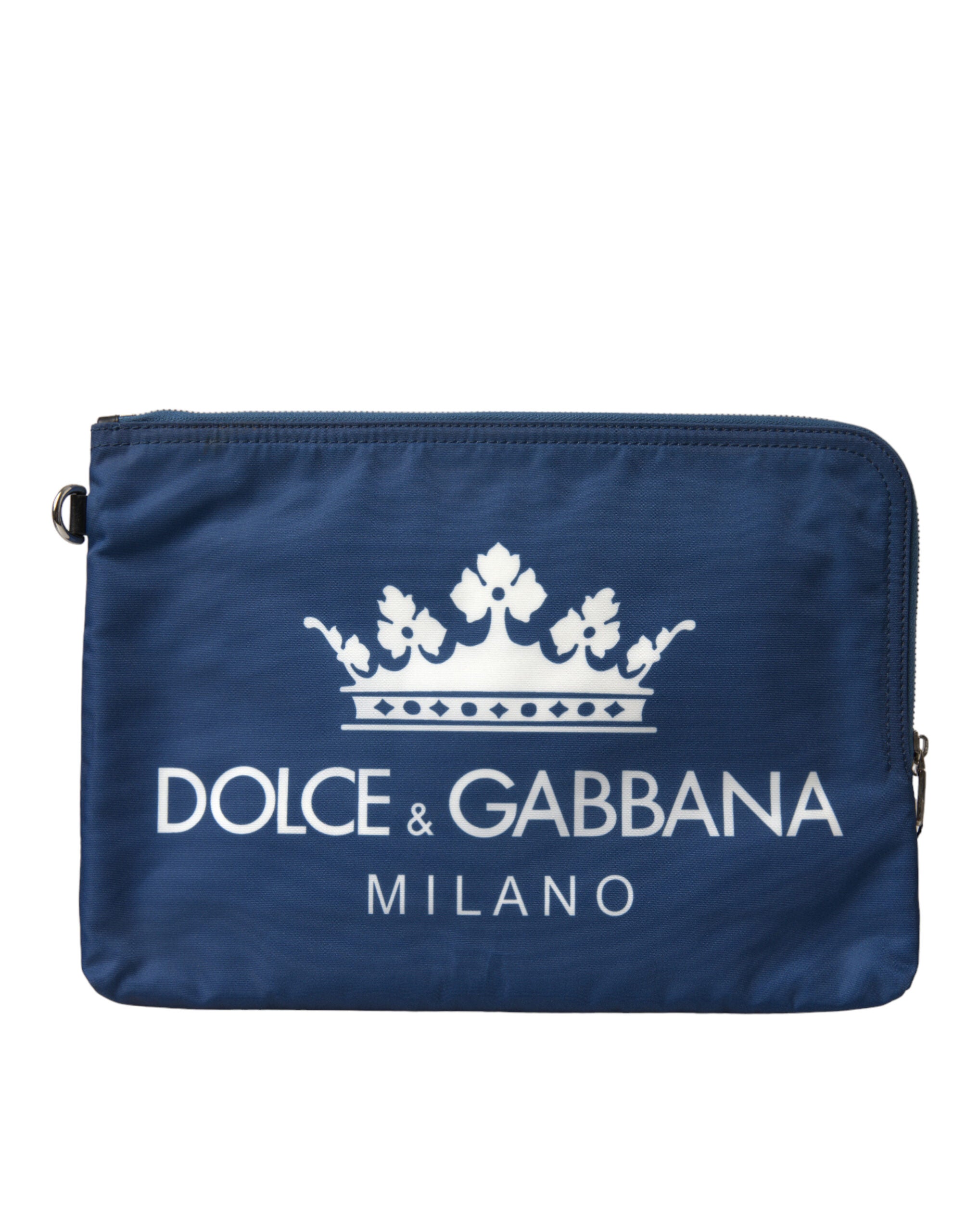 Blue DG Milano Print Nylon Pouch Clutch Men Bag - ventzia