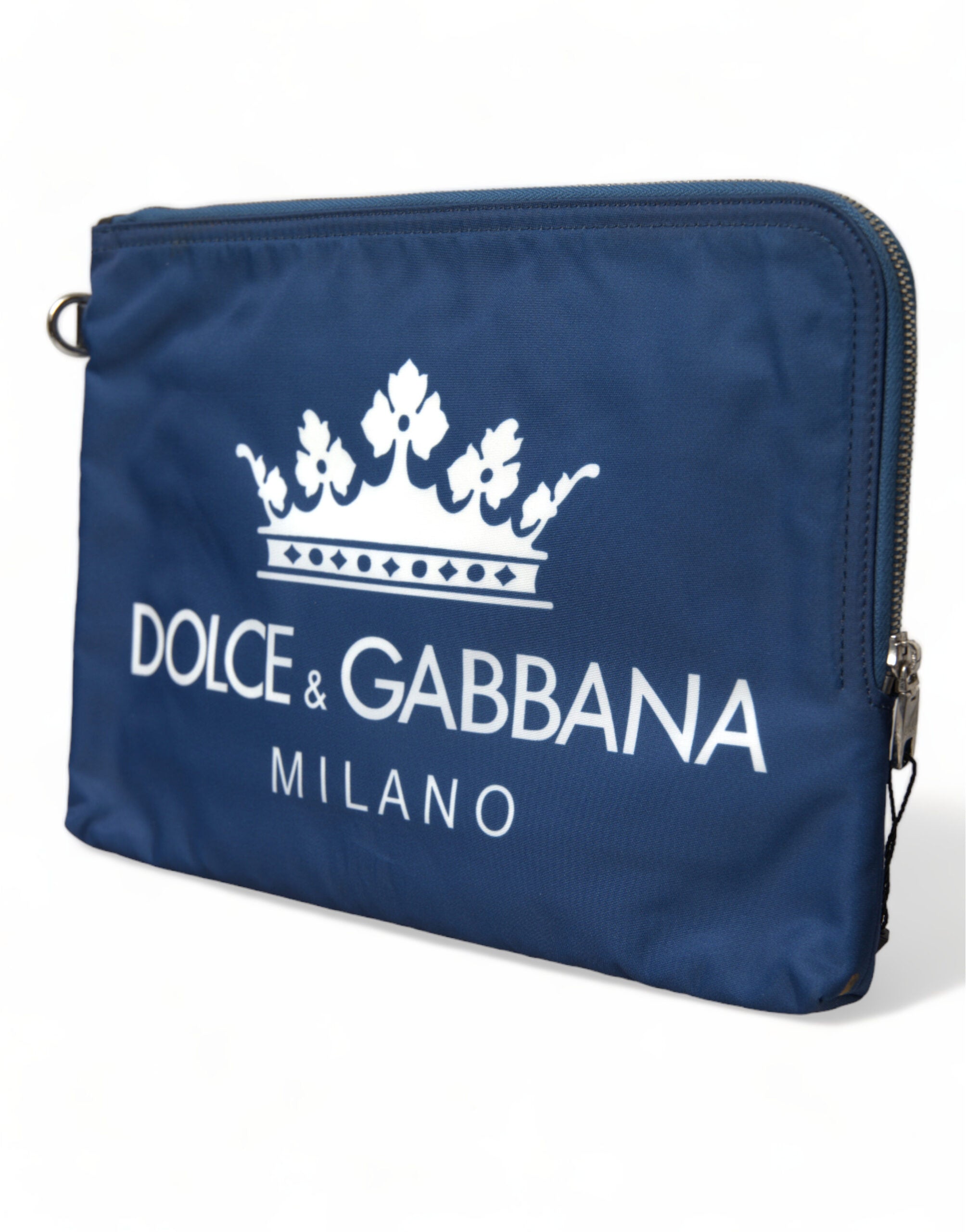 Blue DG Milano Print Nylon Pouch Clutch Men Bag - ventzia