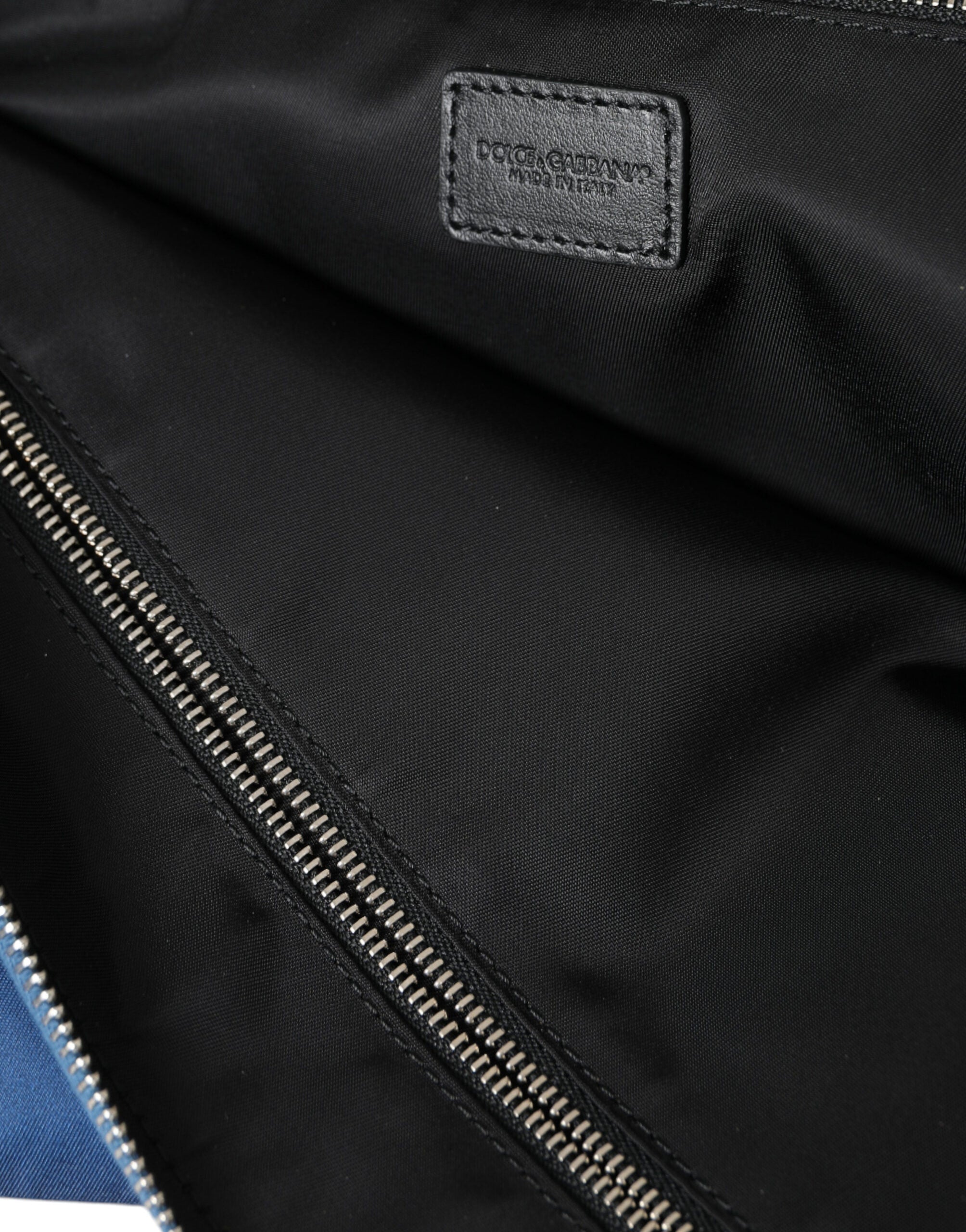 Blue DG Milano Print Nylon Pouch Clutch Men Bag - ventzia