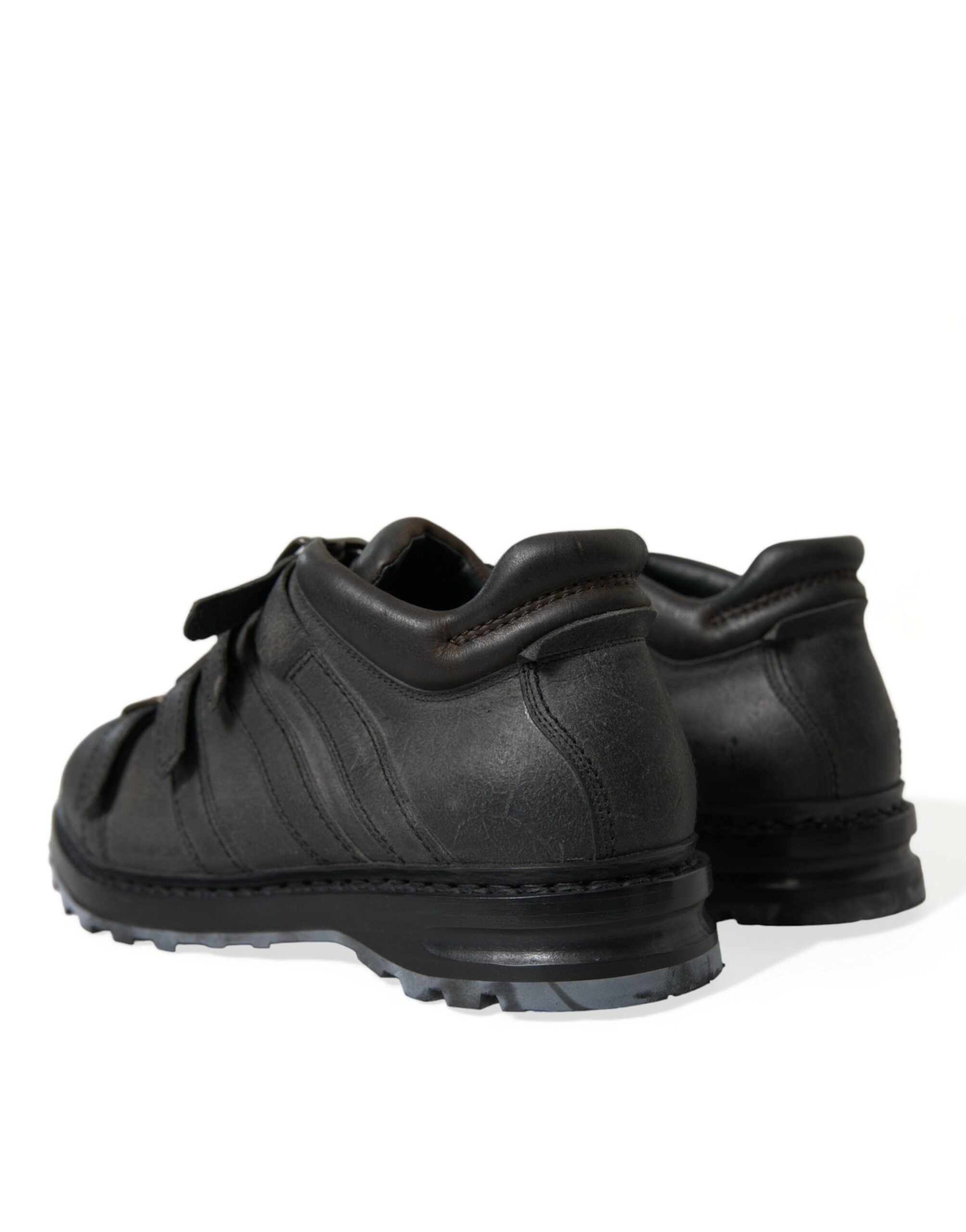 Black Leather Strap Men Ankle Boots Shoes - ventzia