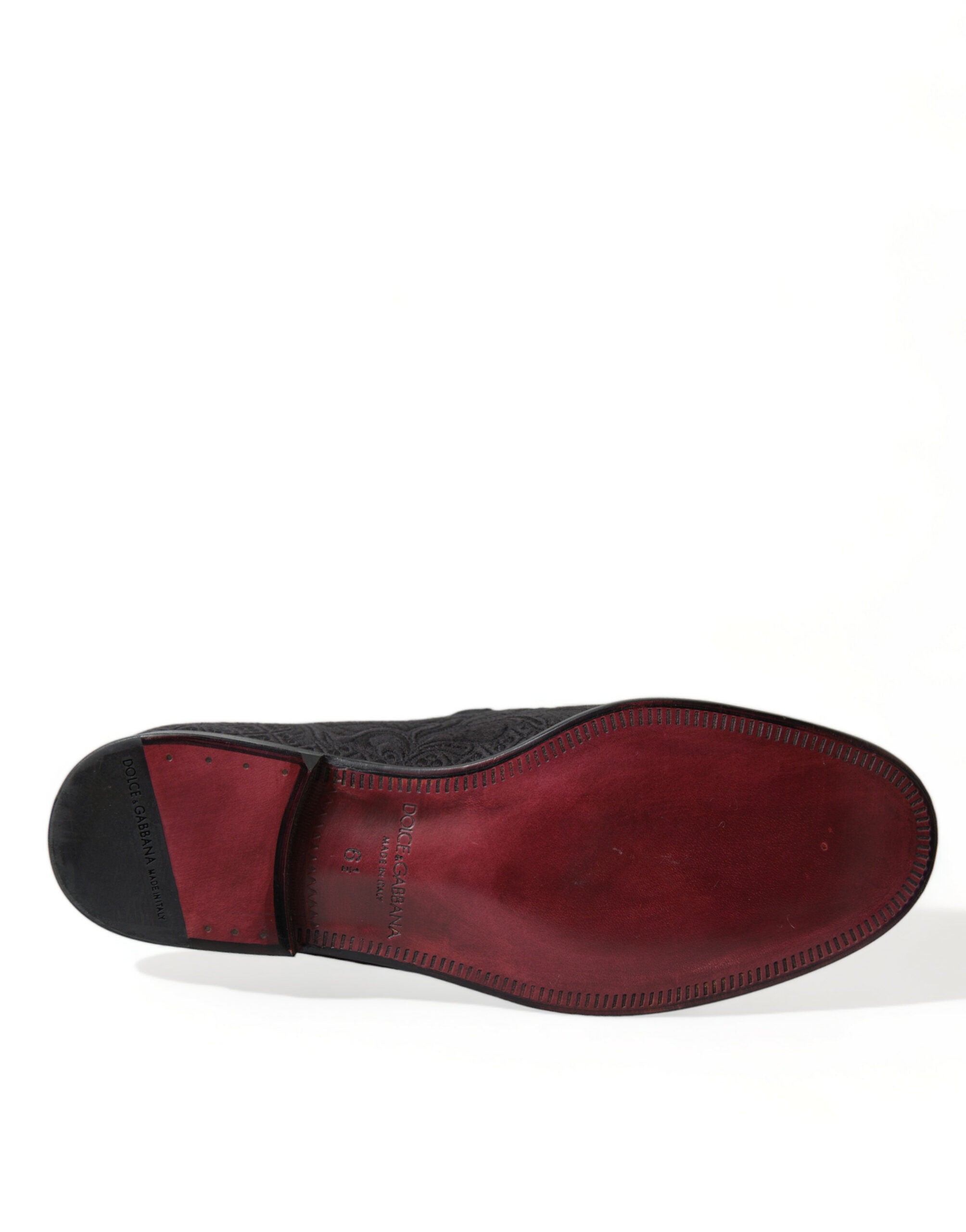 Black Brocade Men Slip On Loafer Dress Shoes - ventzia