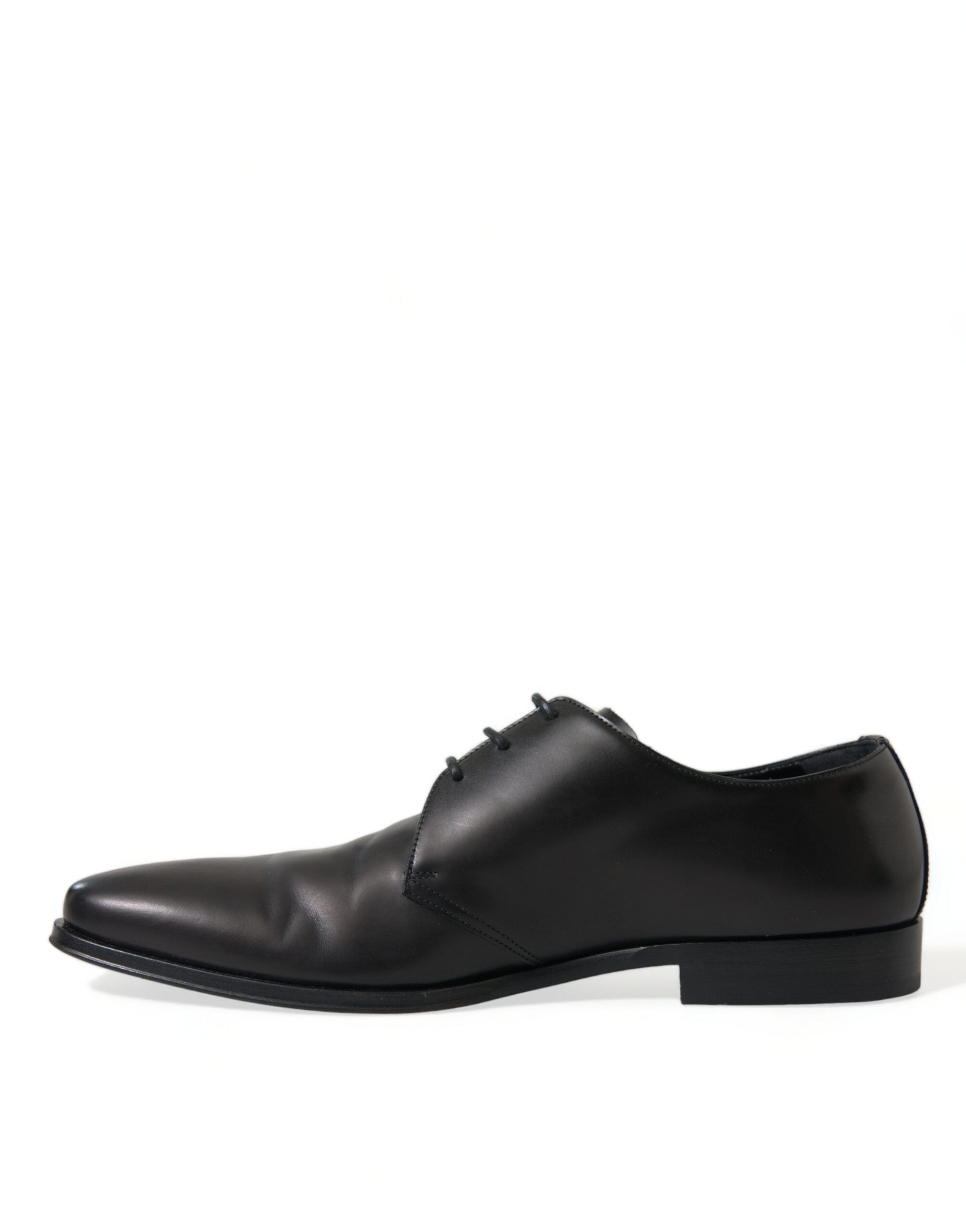 Black Leather Lace Up Formal Derby Dress Shoes - ventzia