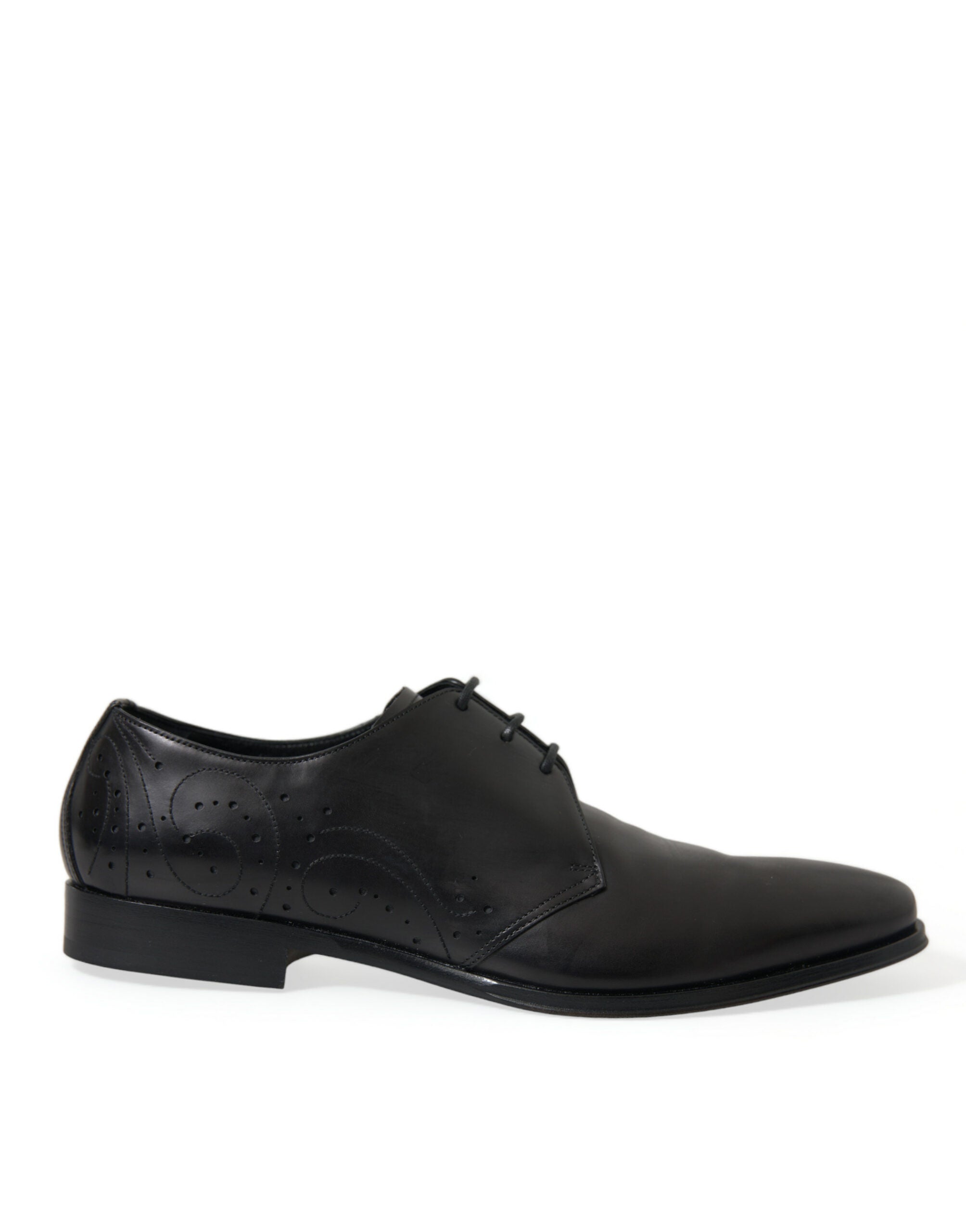 Black Leather Lace Up Formal Derby Dress Shoes - ventzia