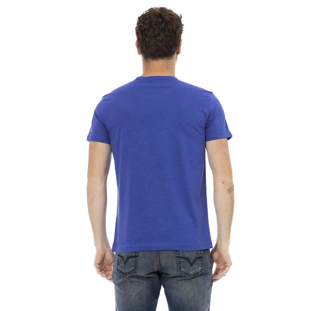 Blue Cotton Men T-Shirt - ventzia