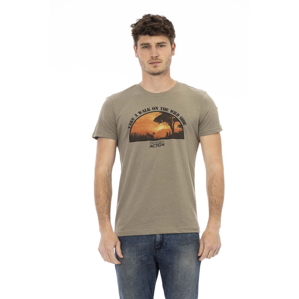 Green Cotton Men T-Shirt - ventzia