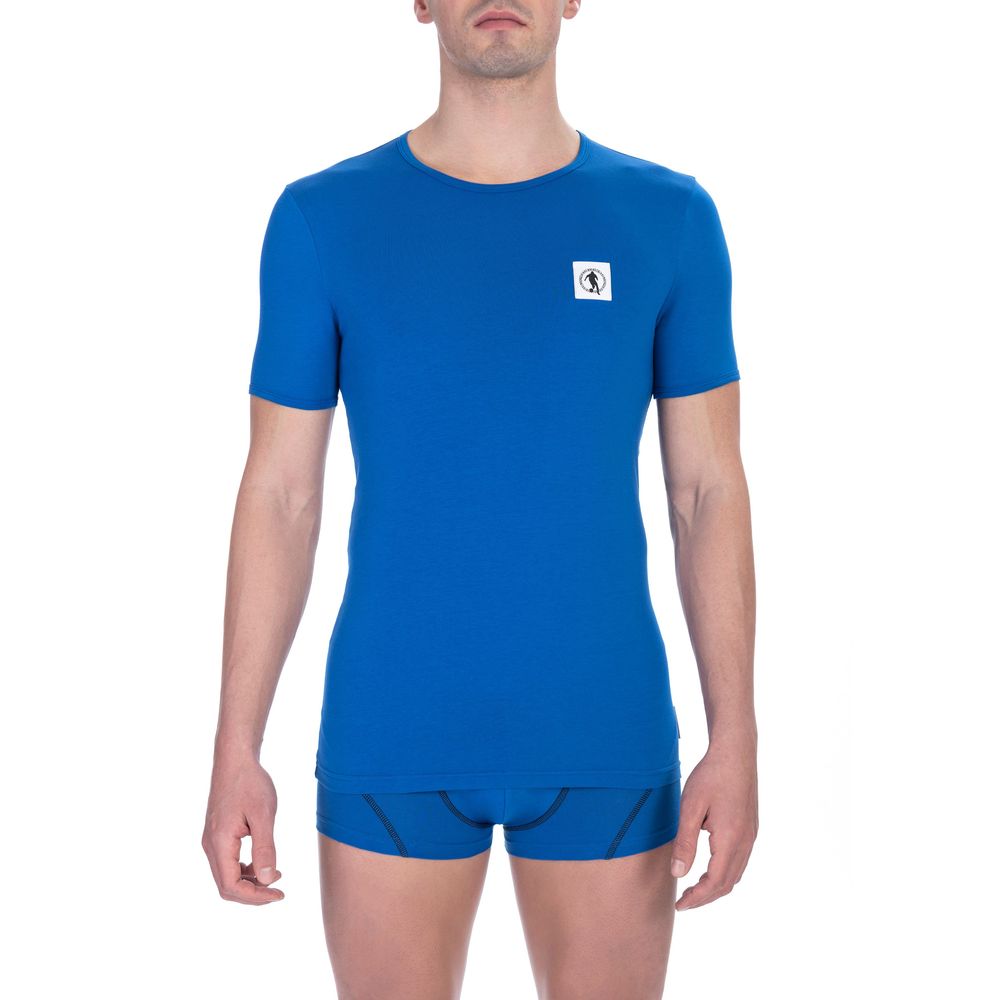 Blue Cotton Men T-Shirt - ventzia