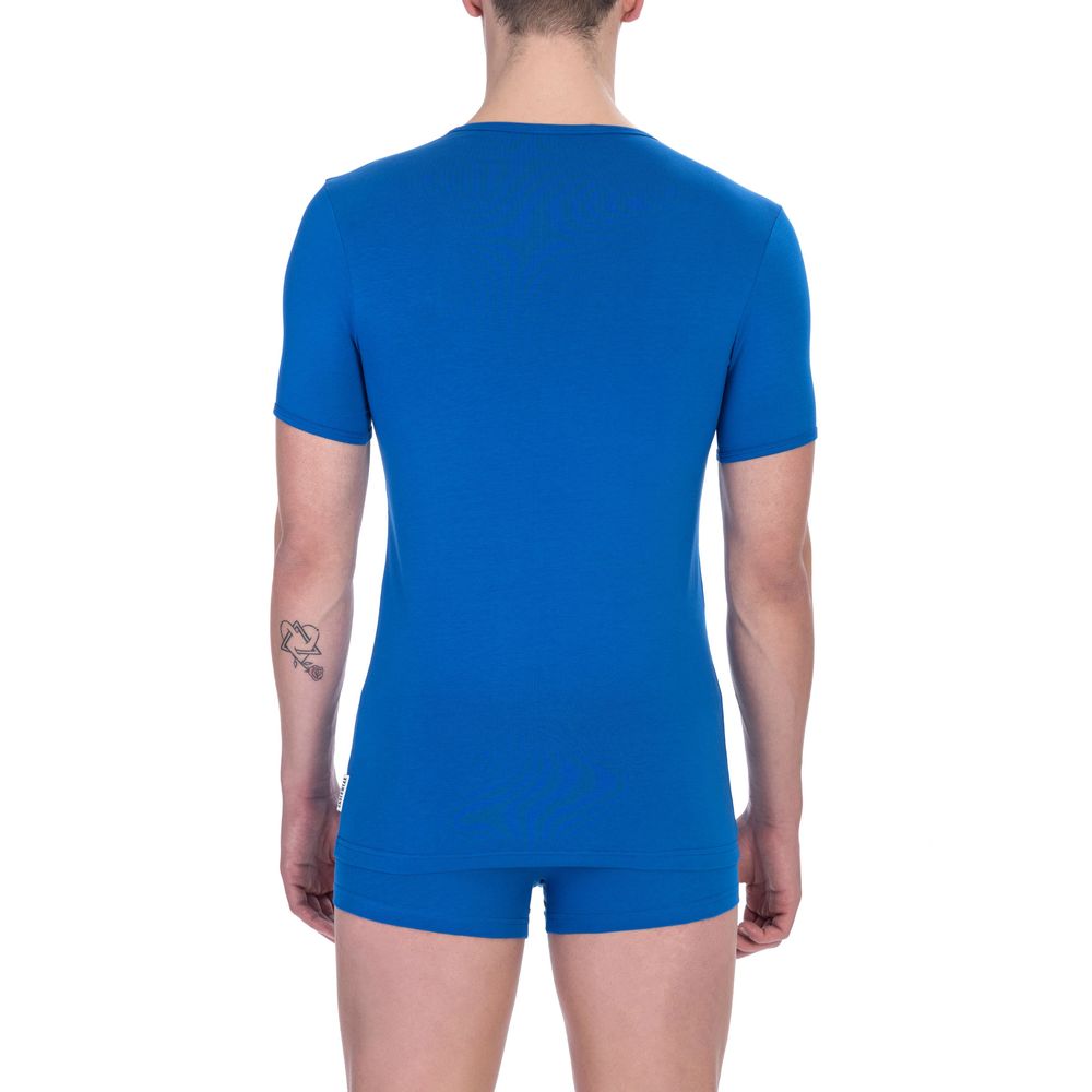 Blue Cotton Men T-Shirt - ventzia