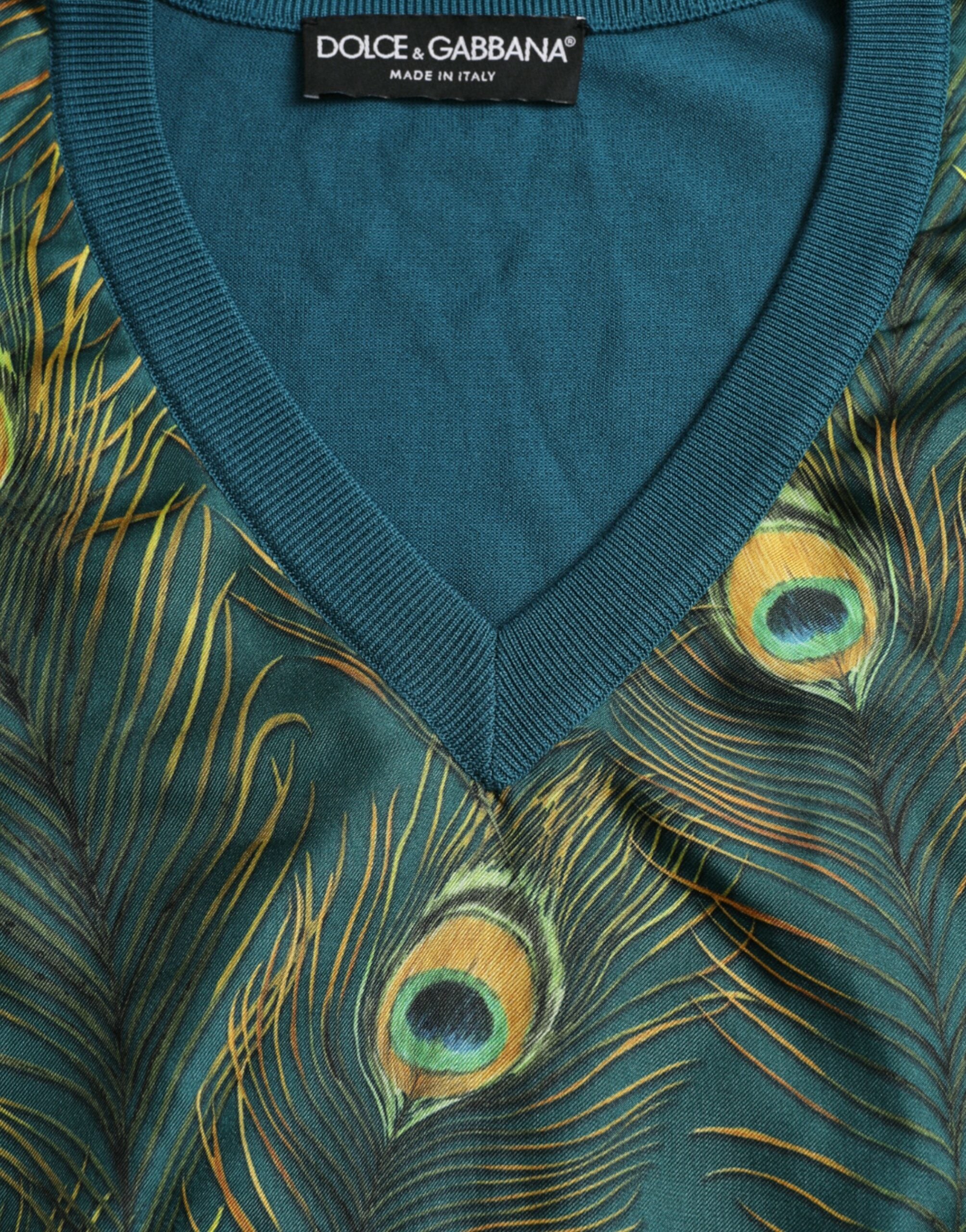 Green Peacock Feather Pullover Sweater - ventzia