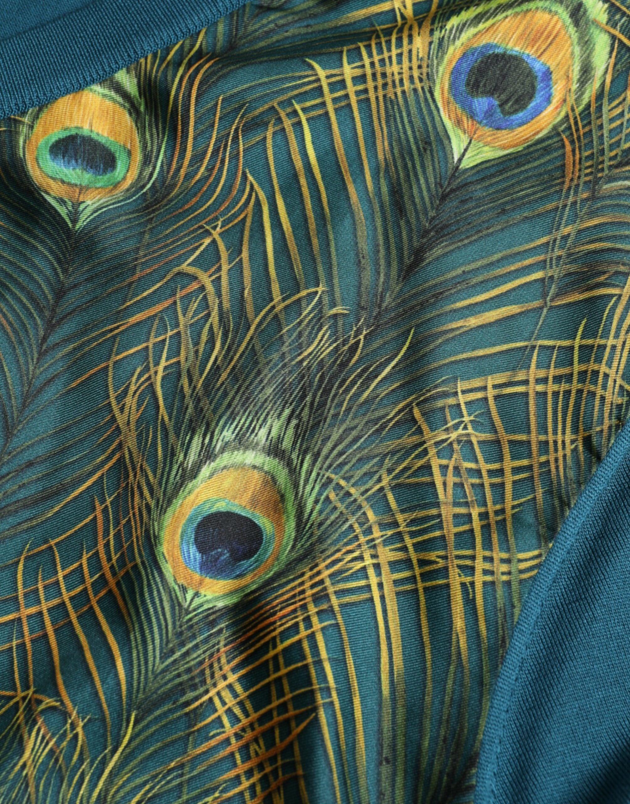 Green Peacock Feather Pullover Sweater - ventzia