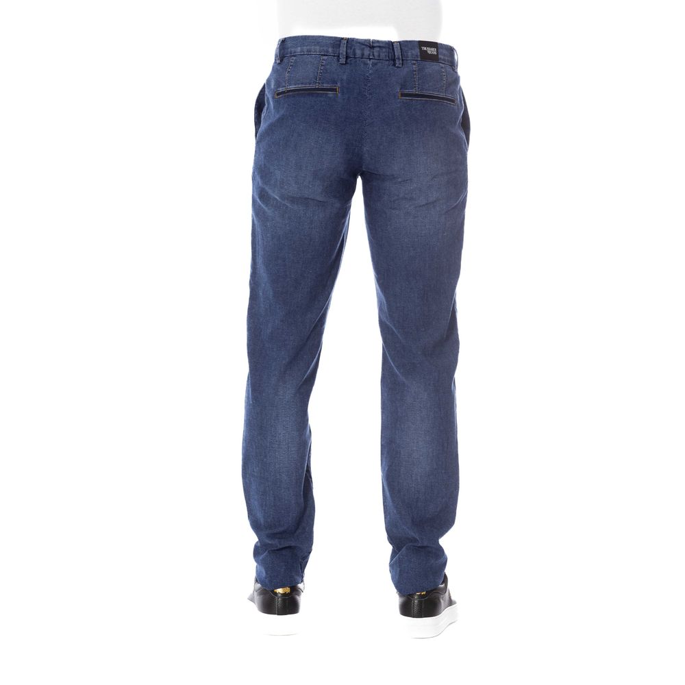 Blue Cotton Men Jeans - ventzia