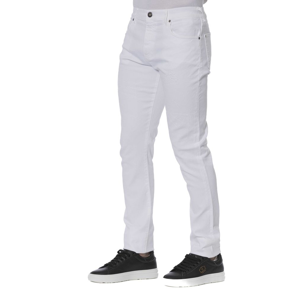 White Cotton Men Jeans - ventzia