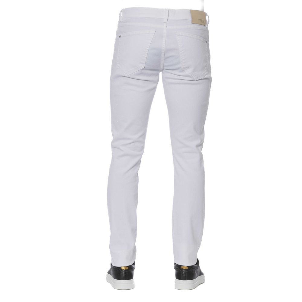 White Cotton Men Jeans - ventzia