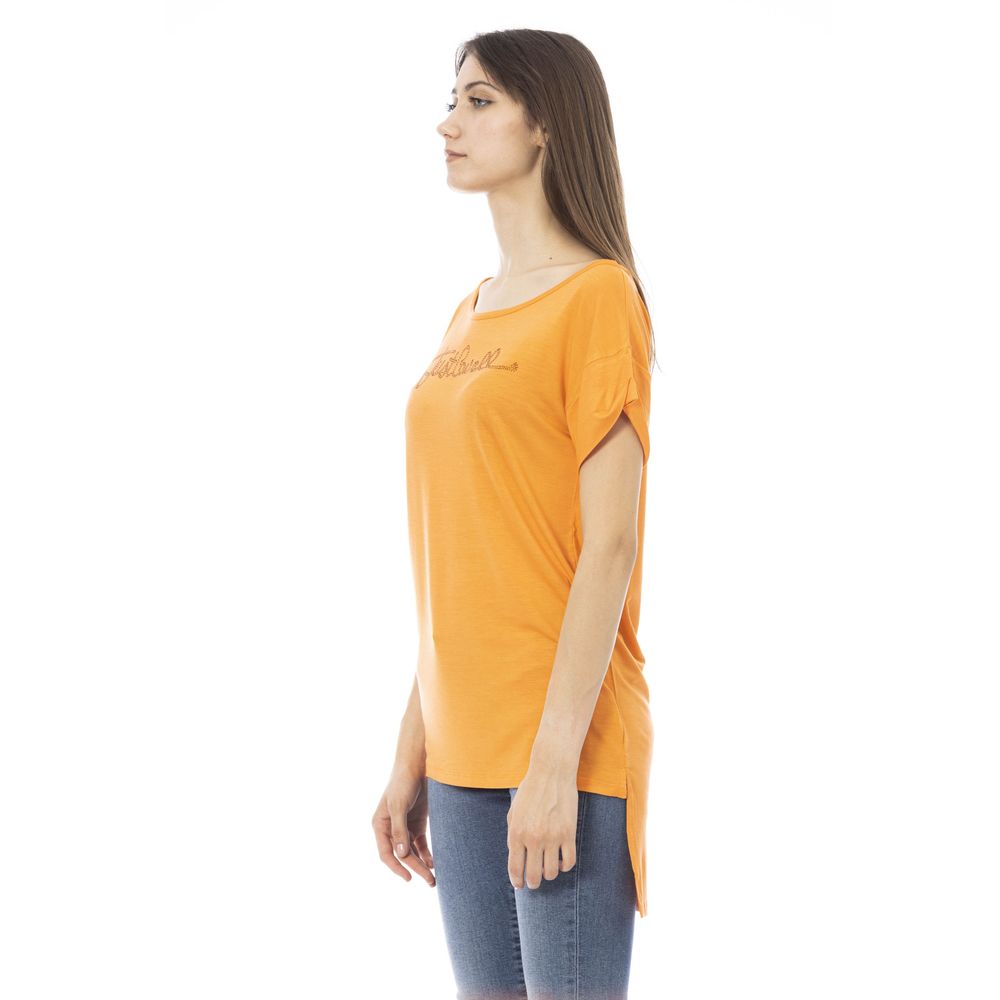 Orange Cotton Women Top - ventzia